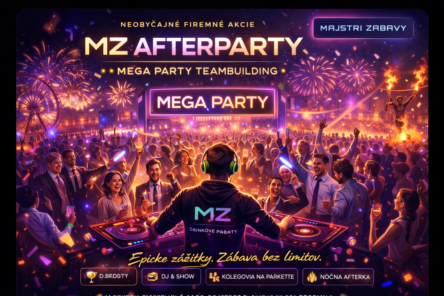 Afterparty event Majstrov zábavy